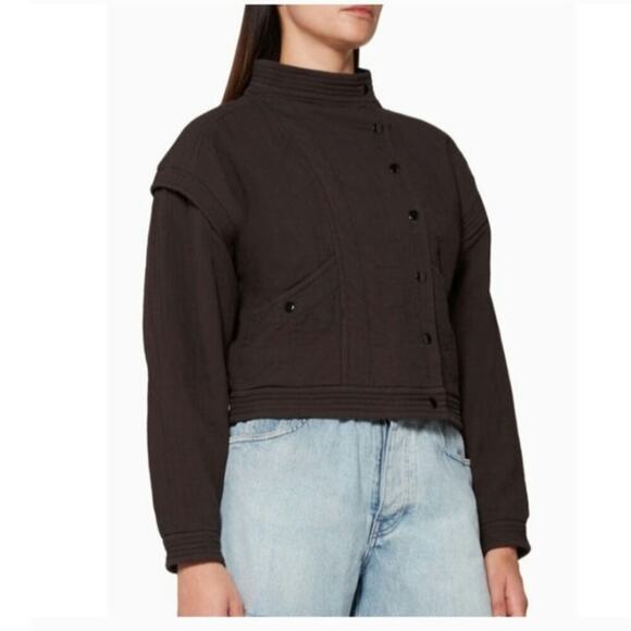Isabel Marant Etoile Boston Cotton-Blend Bomber Jacket Size: 34 - Picture 1 of 8